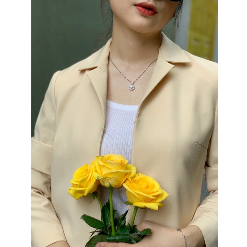 Áo khoác vest màu be