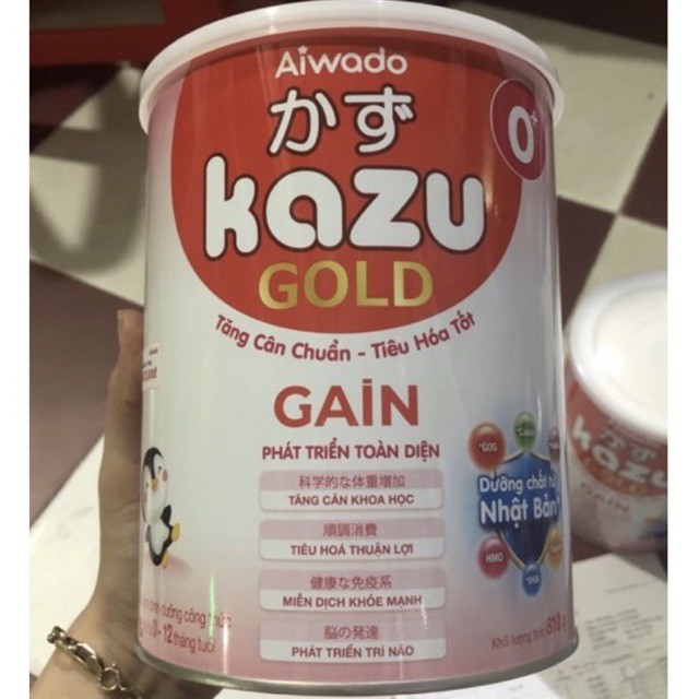 Tặng bộ câu cá - Sữa bột Kazu Gain 0+ 350g và 810g