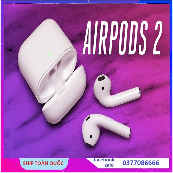 Tai Nghe Bluetooth Cảm Ứng AirPods 2 Định Vị Đổi Tên - Cảm Biến Tháo Tai - Sạc Không Dây 2020