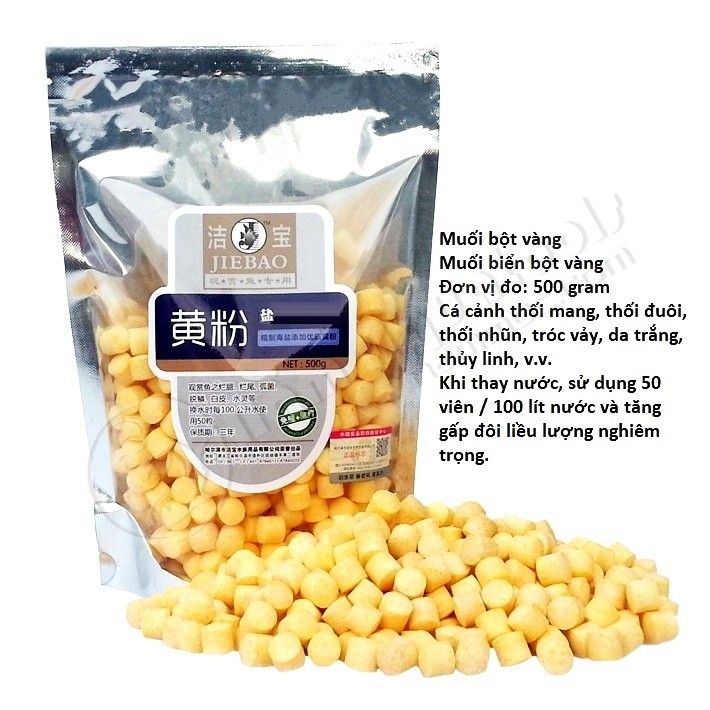 Muối Khoáng Vàng Cho Cá Cảnh | Muối khoáng nuôi cá, phòng thối mang, vây, nấm trắng...