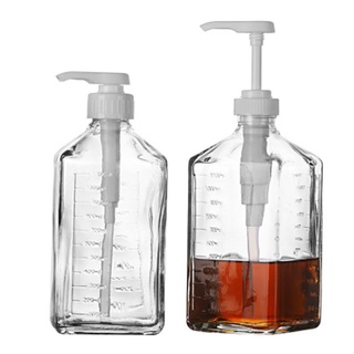 Bình bơm sirup thủy tinh có vòi pump 1100ml
