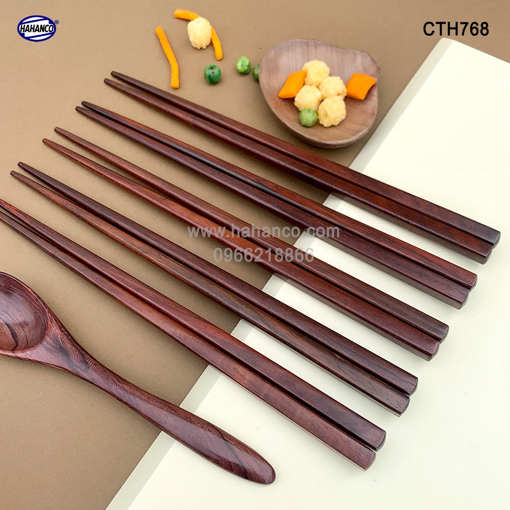 Đũa gỗ Trắc vuông xuất Nhật dành cho trẻ em tập gắp  làm quen với đũa - CTH768