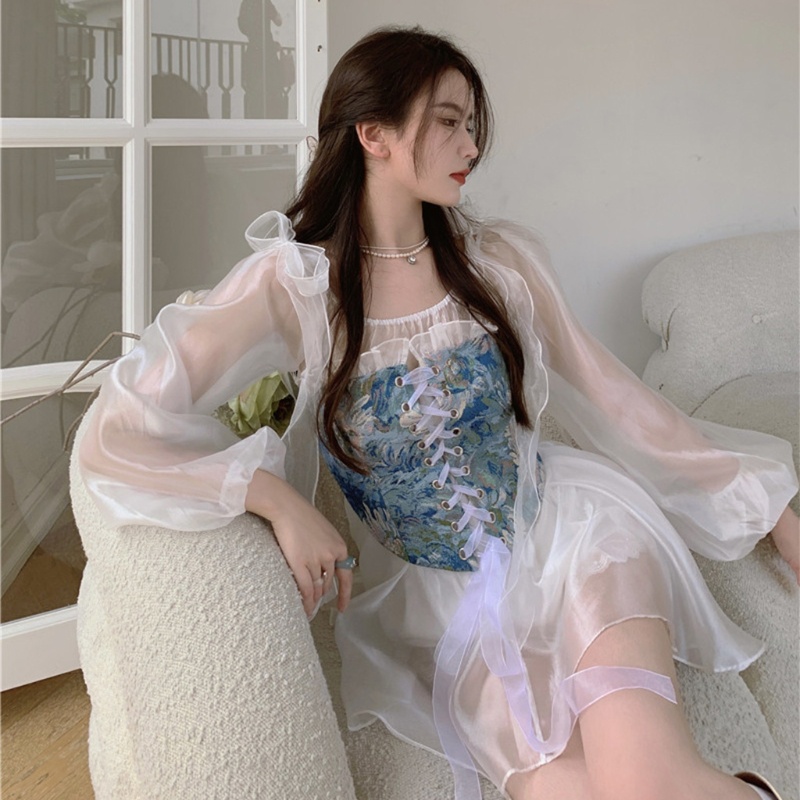 Áo Ngực Crop Top Hai Dây Vải Tuyn Che Phủ Toàn Diện Chống Trượt Dành Cho Bạn Nữ