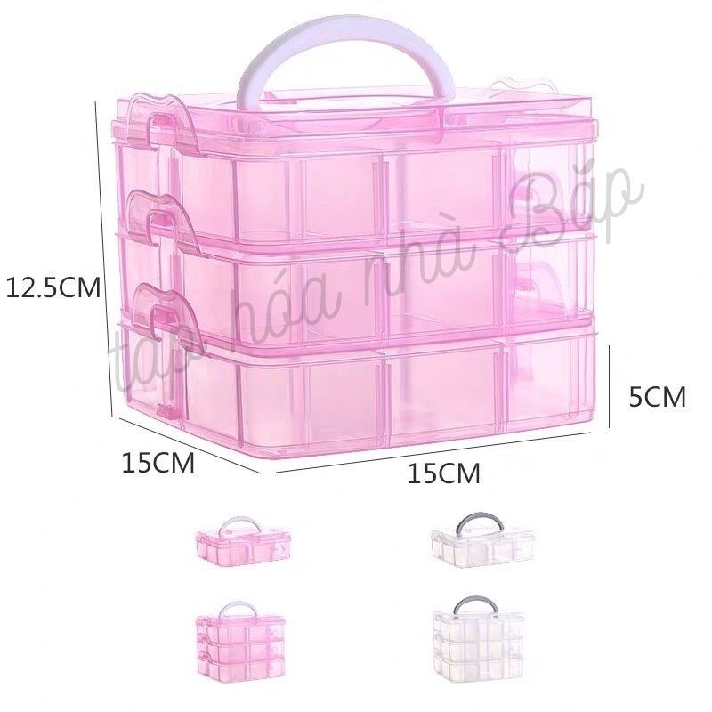 Hộp Đựng Dụng Cụ 18 Ngăn Có Thể Tách Rời 4 Màu Để Lựa Chọn