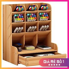 Giá Kệ Gỗ Cắm Bút B11 𝗙𝗥𝗘𝗘 𝗦𝗛𝗜𝗣 Đựng đồ dụng học tập &văn phòng phẩm để bàn có nhiều ngăn giao màu ngẫu nhiên | BigBuy360 - bigbuy360.vn