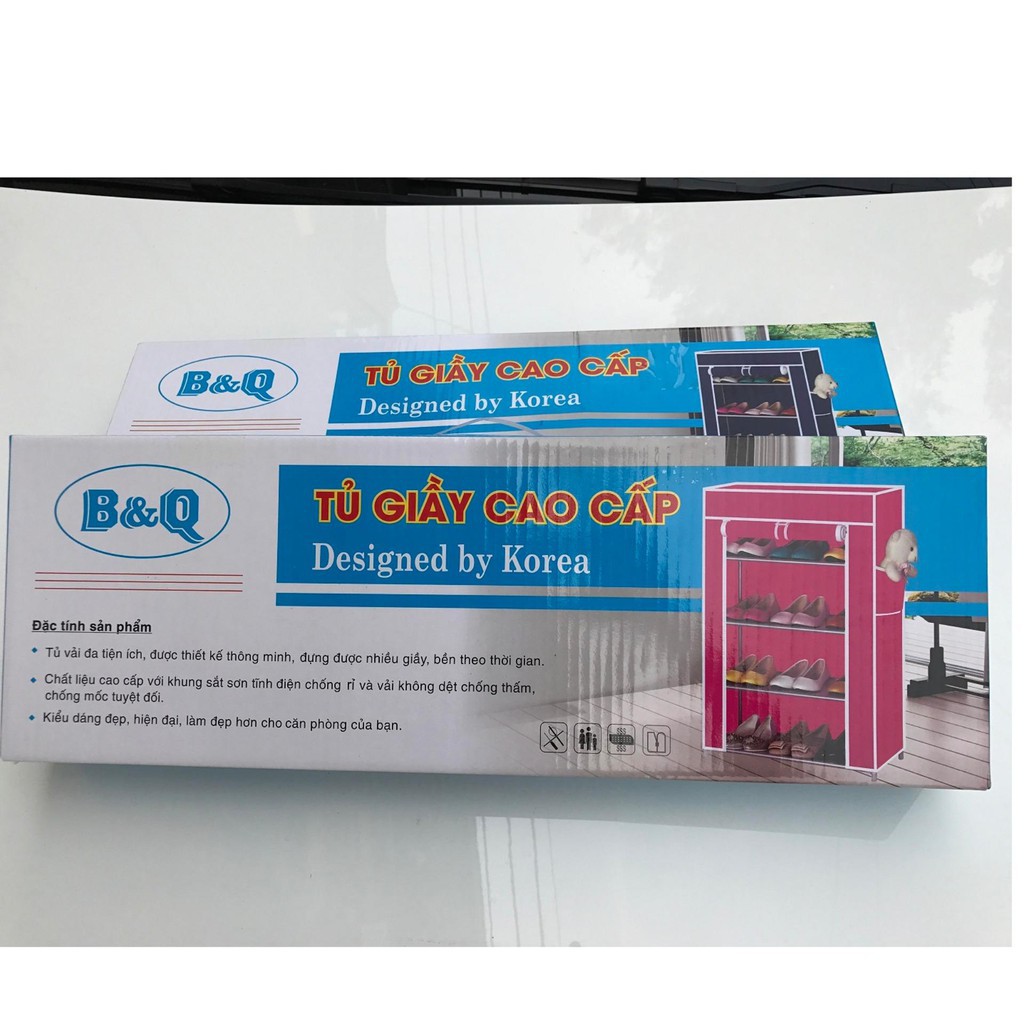 Tủ vải để giầy dép, quần áo đa năng 7 tầng 12 ngăn (nâu) - XẢ HÀNG GIÁ GỐC - BQ4
