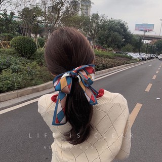 Khăn lụa dài bảng lớn đa năng thắt nơ cột tóc - Khanturban.vn