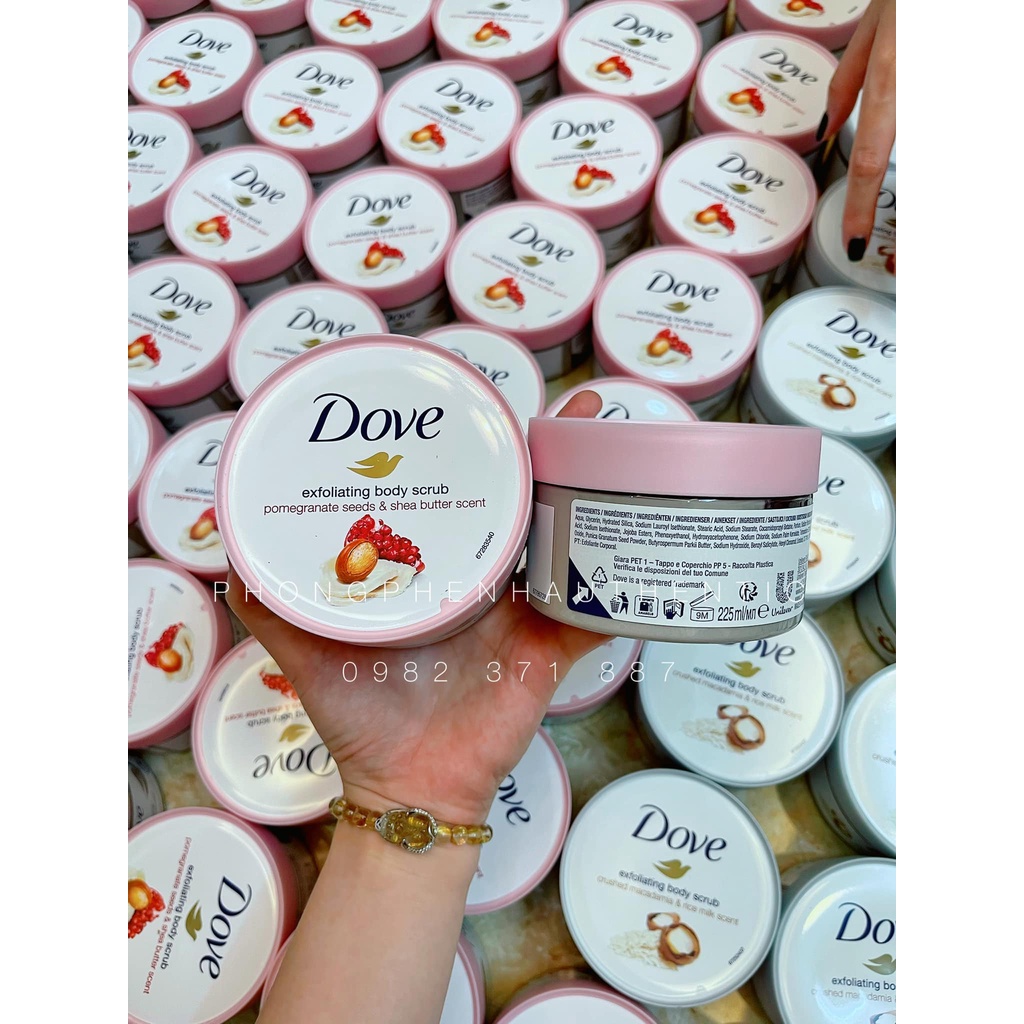 TẨY DA CHẾT TOÀN THÂN DOVE HŨ 225ML