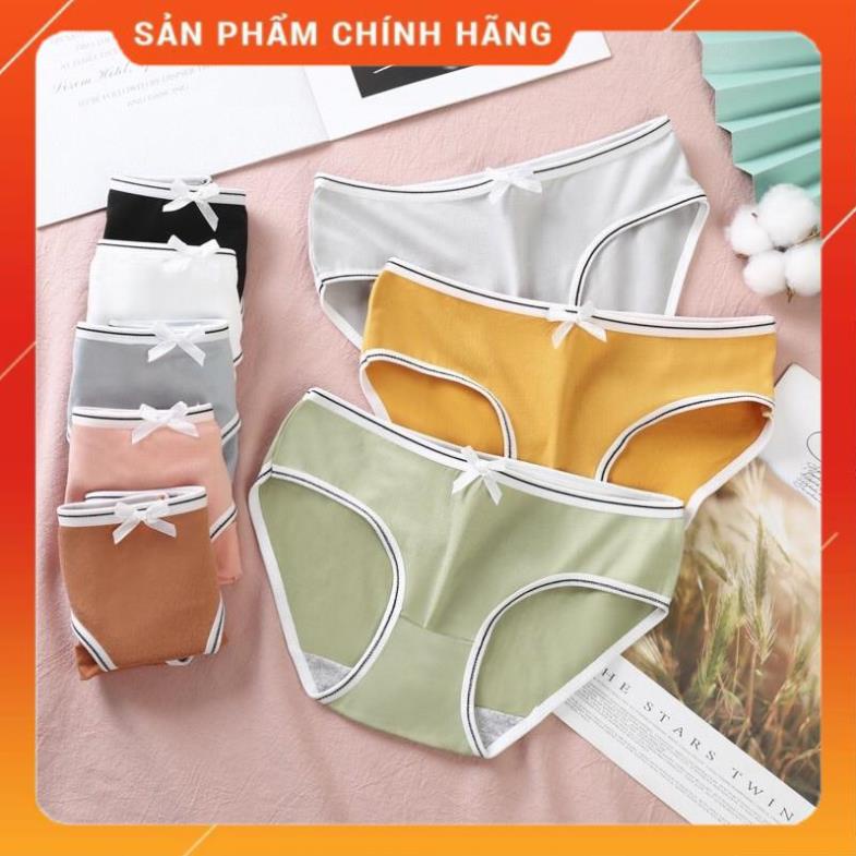 Quần Lót Nữ Cotton Kháng Khuẩn 100% Viền Nơ Giữ Xinh 032
