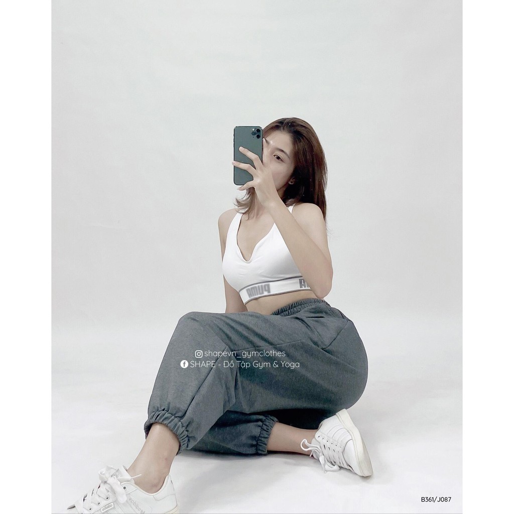 Quần tập nữ ống rộng quần jogger Shape basic No.1 [J087]