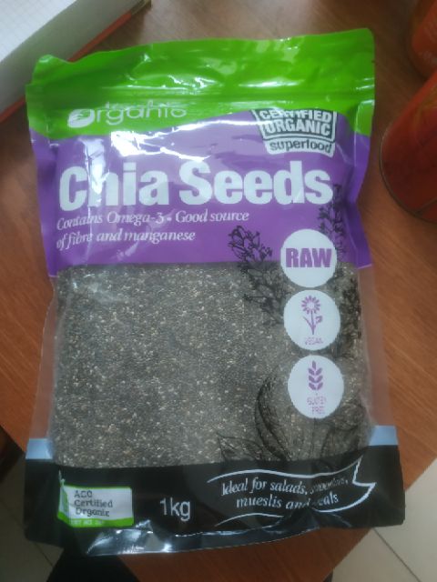 Hạt chia Úc Organic Chia Seeds 1kg lợi cho sức khỏe