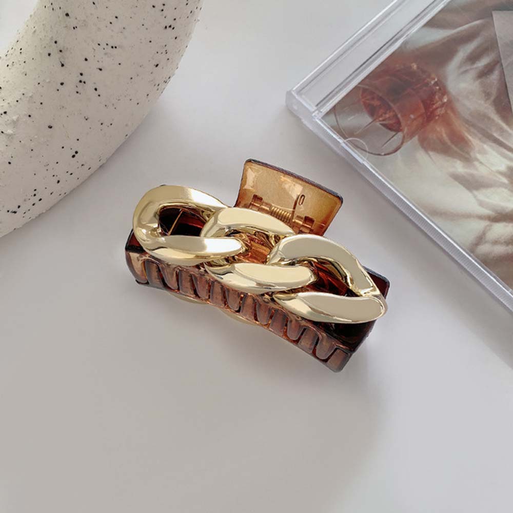 Kẹp Tóc Kim Loại Hình Vuông Phong Cách Hàn Quốc Cho Nữ