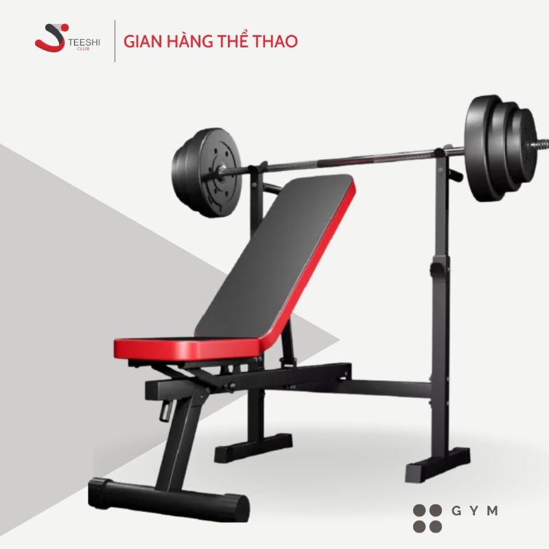 Ghế tập tạ kết hợp giá đỡ tạ TK-002 (chưa bao gồm bánh tạ và đòn tạ)  - 1 đổi 1 trong 7 ngày.