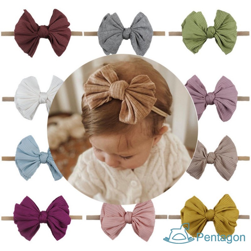 Kẹp Tóc Nơ In Họa Tiết Dễ Thương Cho Bé Gái