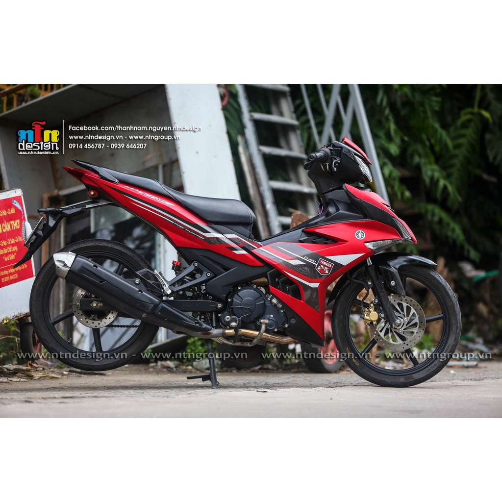 Tem rời Exciter 150 đỏ nhám mẫu mới 2022  cực đẹp , tem 3 lớp cao cấp