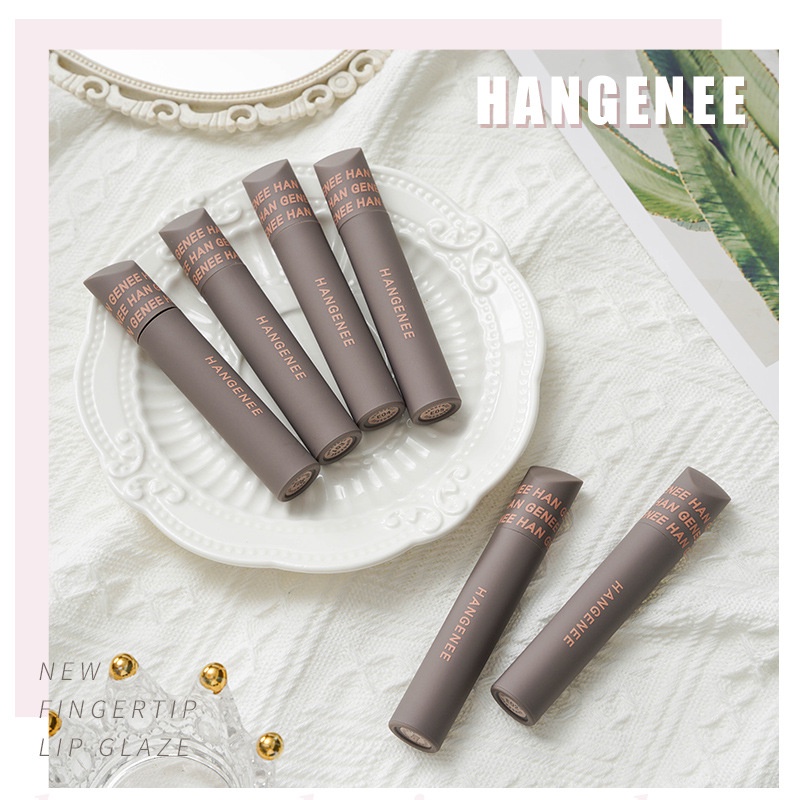Son kem lì HANGENEE dễ tán, mẫu mới tone đỏ nâu đất cực HOT, son môi nội địa trung chính hãng