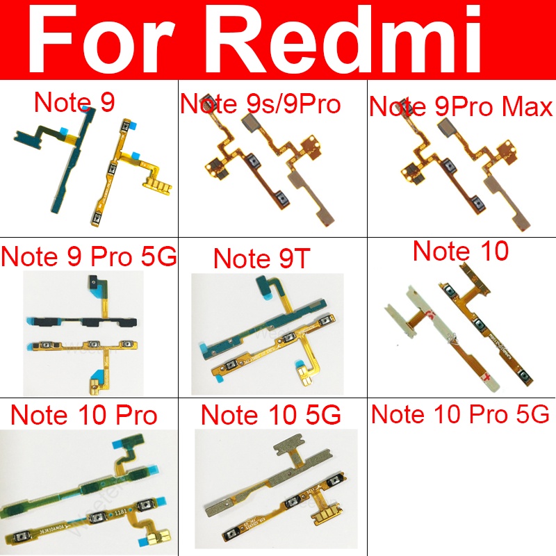 Mạch Nút Âm Lượng Cho Điện Thoại Xiaomi Redmi Note Note 9s 9T 10 Pro 4G 5G