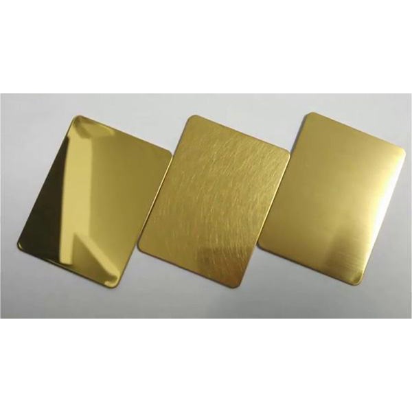 Tấm inox phẳng vàng-đen gương>