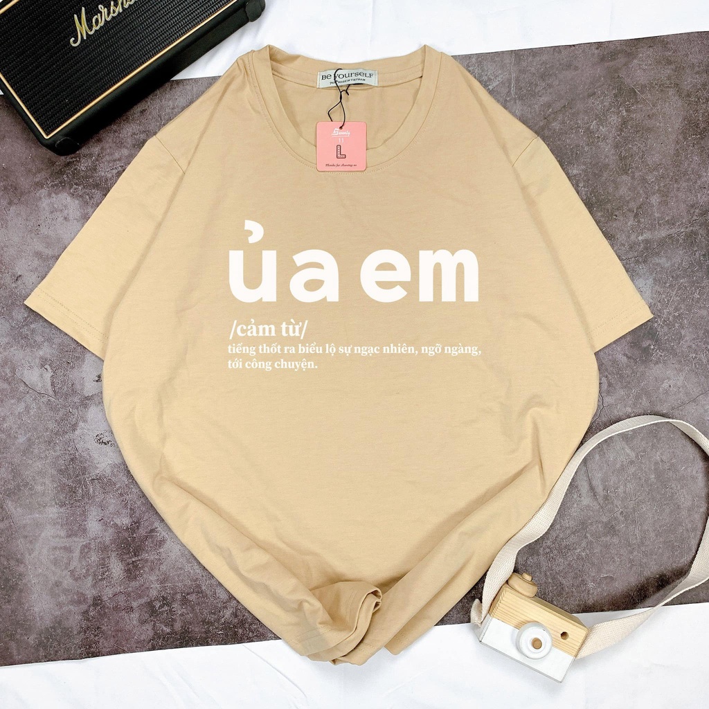 Áo thun nam nữ unisex form rộng &quot; Ủa em &quot; nhiều màu
