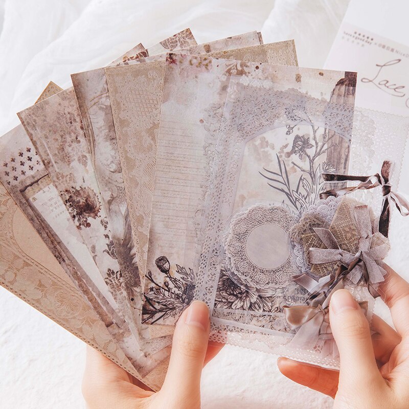 Bộ 30 miếng dán trang trí sổ tay phong cách retro DIY
