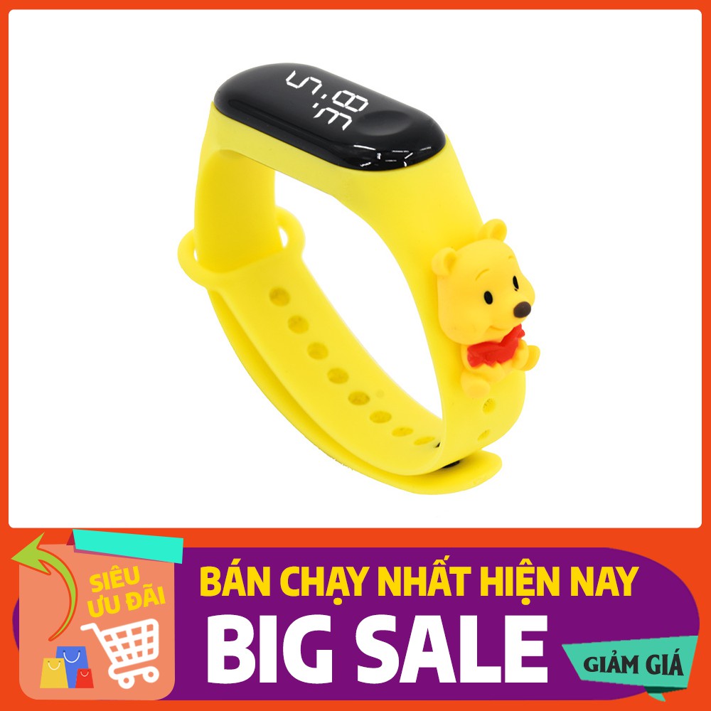 Đồng hồ led đeo tay sành điệu nam nữ hình thú - Đồng hồ led gấu vàng
