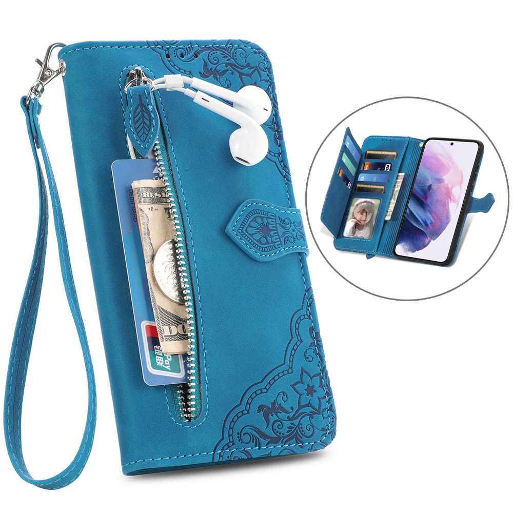 Ốp Điện Thoại Da Nắp Gập Có Khóa Kéo Sang Trọng Cho Samsung Galaxy S22 Ultra 5G Note 20Ultra Note10 Lite 22 Plus