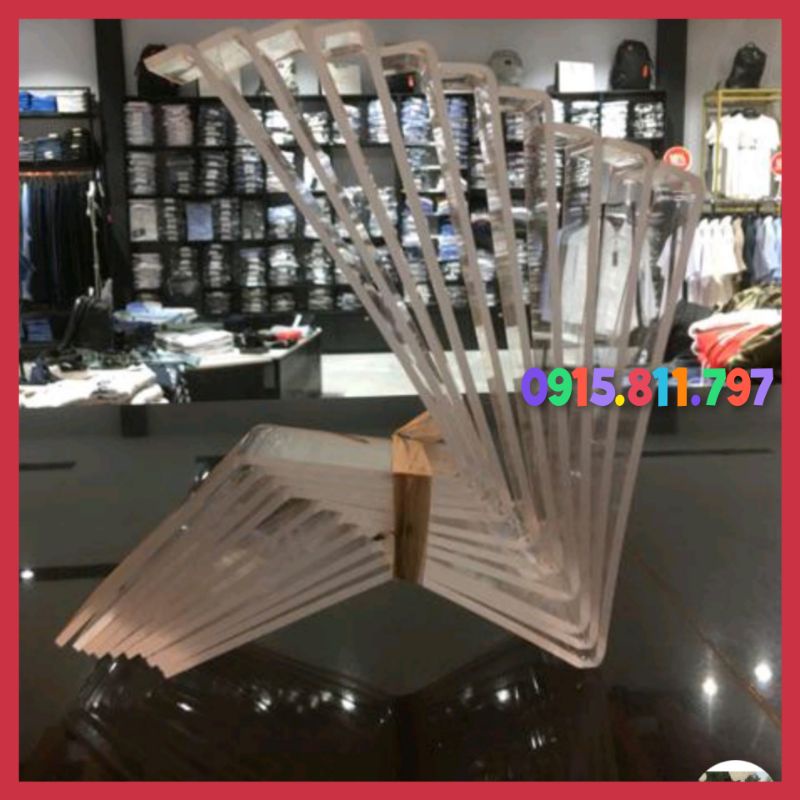 Combo 5 kệ treo giày dép hình chữ V chất liệu mica siêu xinh yêu cho shop