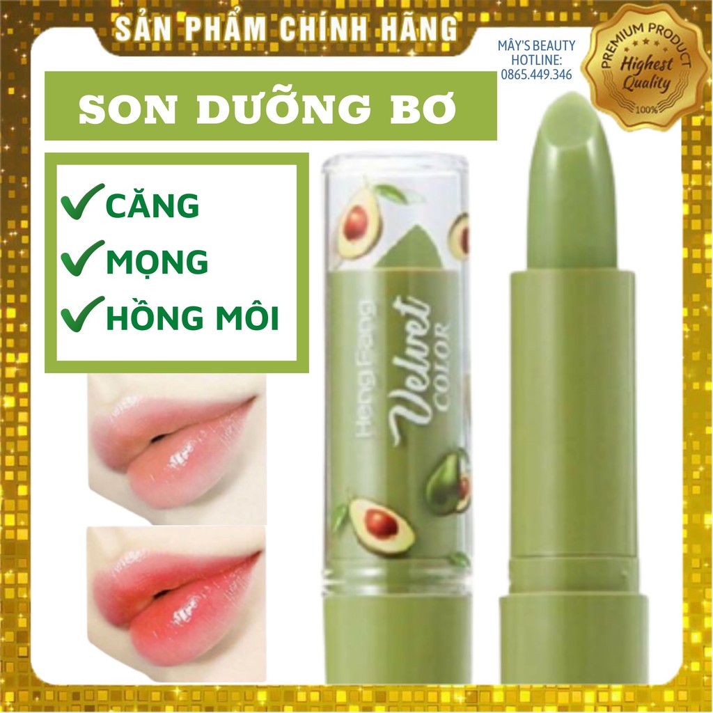 Son Dưỡng Môi Trái Bơ 💚Hàng Chuẩn Auth💚 Son Dưỡng Môi Hasaya Girl Soft Avocado Magic Lip Balm Chiết Xuất Từ Bơ, Son Bơ