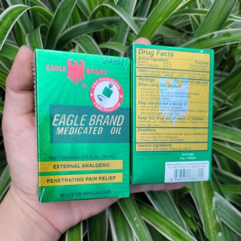 Dầu gió con ó Eagle Brand 2 nắp thị trường MỸ - Made in Singapore