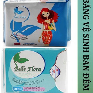 Băng Vệ Sinh Ban Đêm Belle Flora (Gói 8 miếng & 10 Miếng - 28cm)