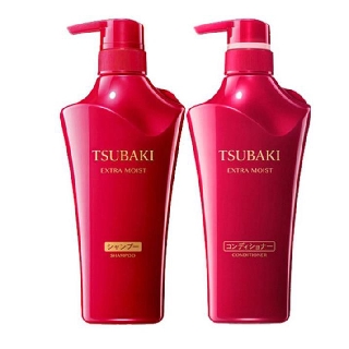 Bộ dầu gội + dầu xả shiseido tsubaki extra moist classic siêu cấp ẩm 500ml - màu đỏ