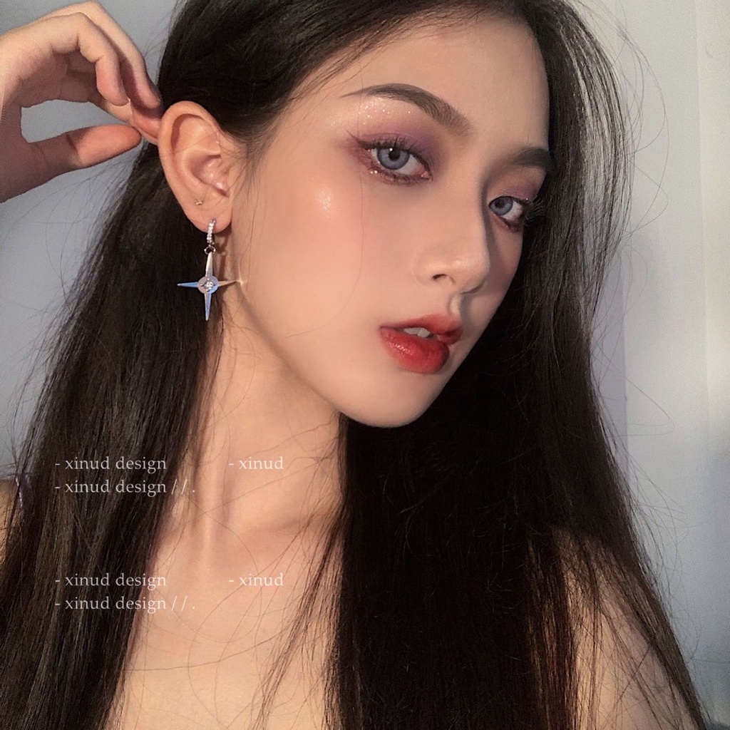 Bông Tai Hình Ngôi Sao Đính Đá Thời Trang Cho Nữ