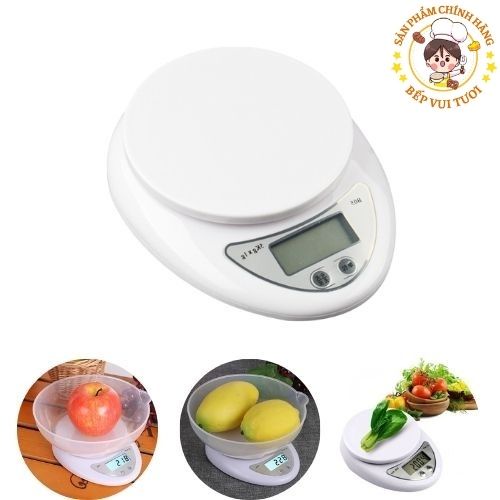 Cân tiểu ly điện tử nhà bếp chính xác đến 1gr cân được tối đa 5kg dùng để làm bánh tặng kèm pin