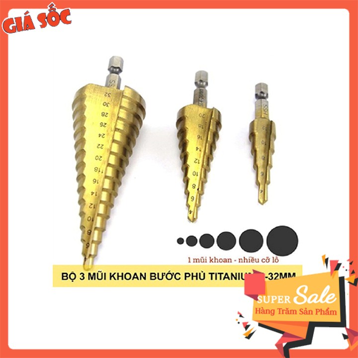 3 Mũi Khoan Tháp 4-20mm