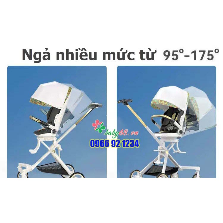 Xe đẩy gập gọn 2 chiều Nukas A8 cao cấp cho bé