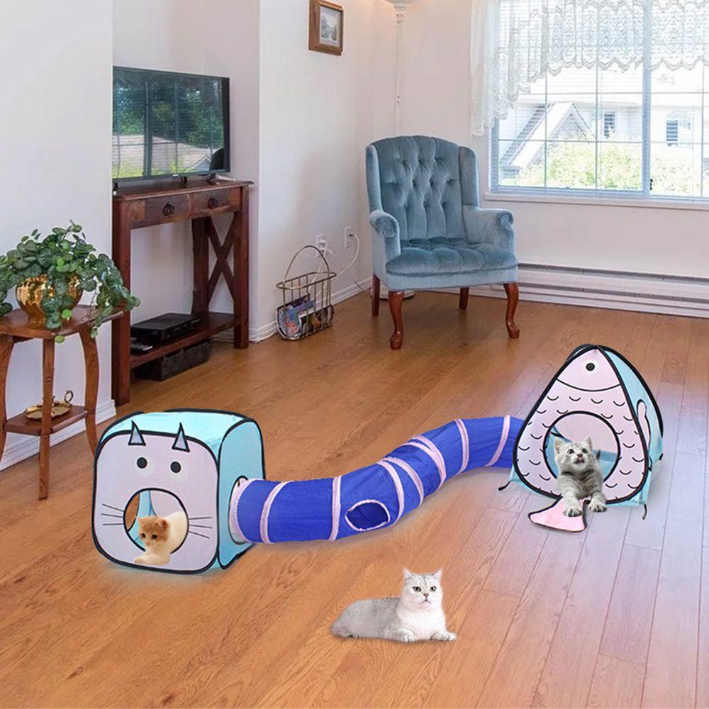 Đường Hầm Hình Cá Vui Nhộn Có Thể Gấp Gọn Dùng Huấn Luyện Thú Cưng