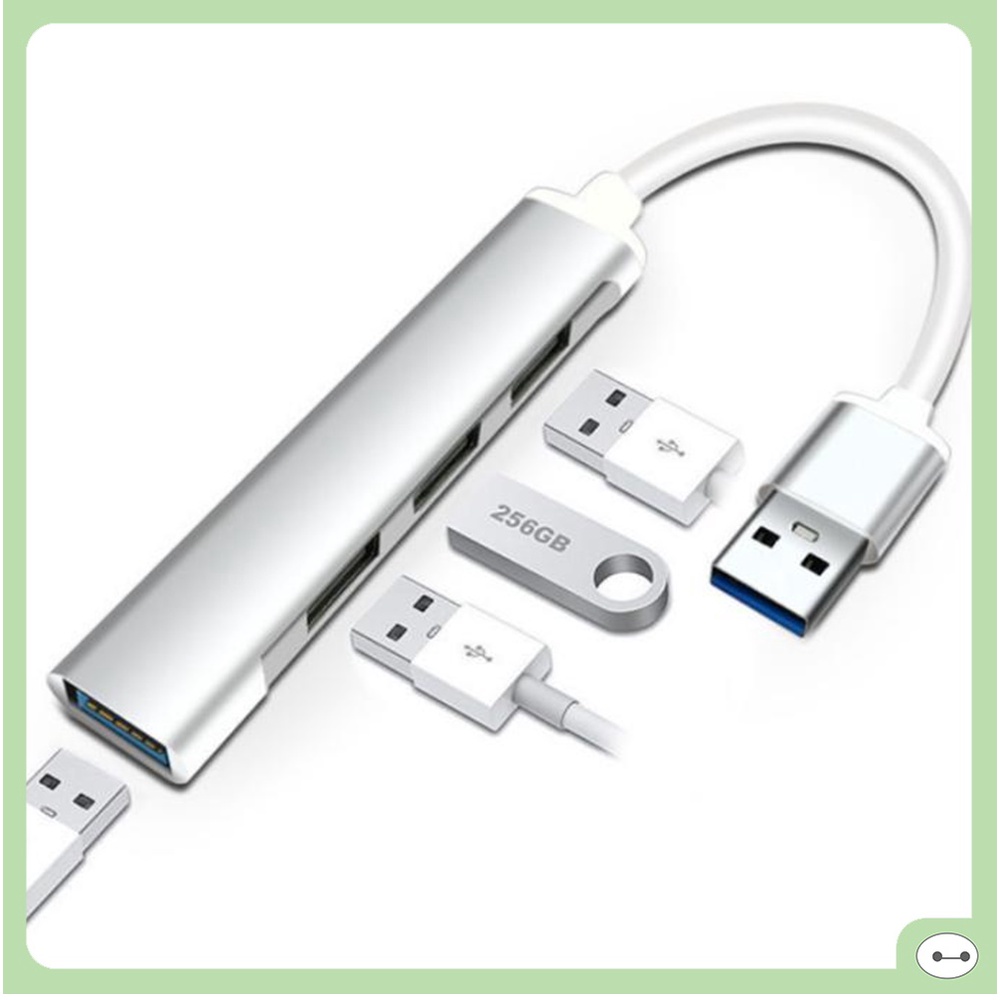 BỘ CHIA 4 CỔNG USB HUB 3.0 NHÔM NHỎ GỌN CẮM TYPE-C / USB