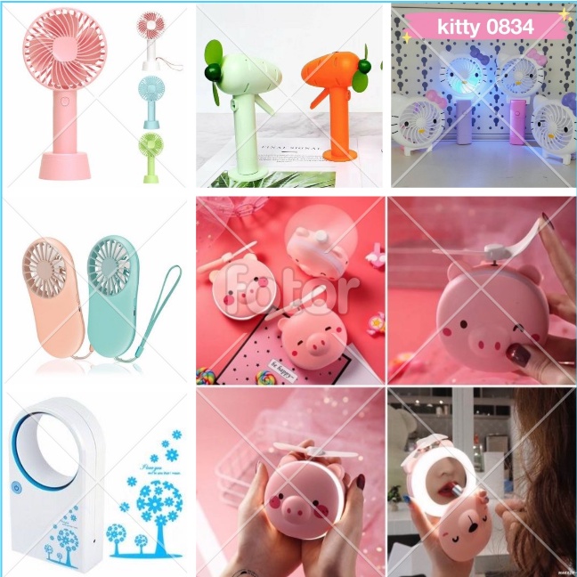 [FREESHIP] QUẠT CẦM TAY HÌNH THÚ 3IN1, DORAEMON 1128, MICKEY, N9, GUTEK X8, 138-81, KITTY, CÀ RỐT