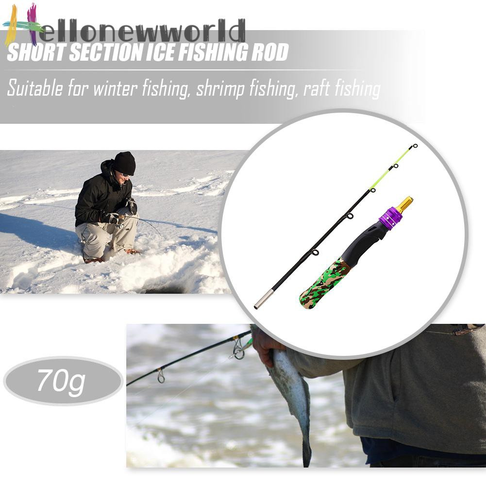 Hellonewworld 61cm Ice Fishing Rod Carbon Spinning Winter Raft Shrimp Fishing Child Pole