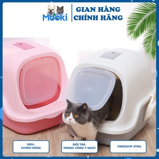 [Thanh Lý] [Tặng Xẻng] Nhà vệ sinh cho mèo 🐶 Chuồng mèo có nắp đậy chống văng cát ra ngoài Mooki Pet
