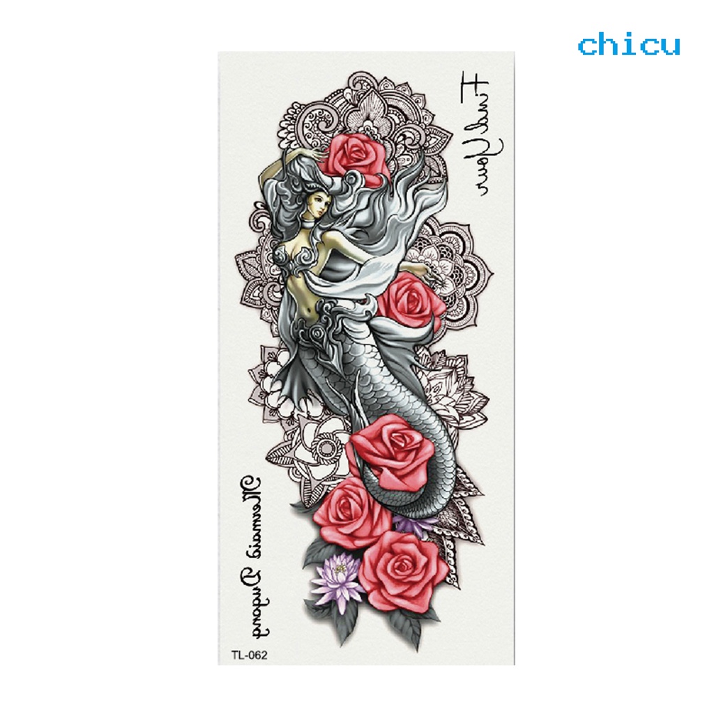1 Tấm Sticker Dán Hình Xăm Hoạt Hình Chống Thấm Nước