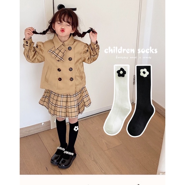 Tất cao cổ đáng yêu cho bé gái phong cách Hàn Quốc size 1-10y
