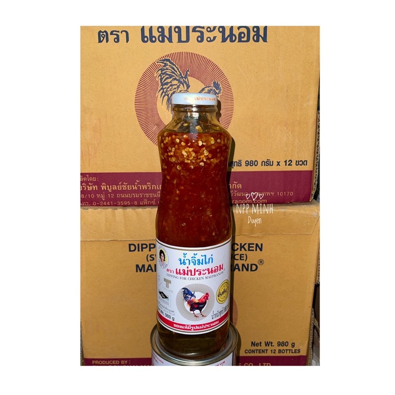 Bán buôn cả thùng 12 chai sốt gà Thái Lan 980g