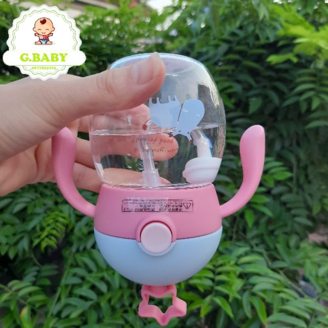 Bình Nước Cho Bé Nhựa Tritan An Toàn Hình Ngôi Sao Sắc Màu Cute 240ml