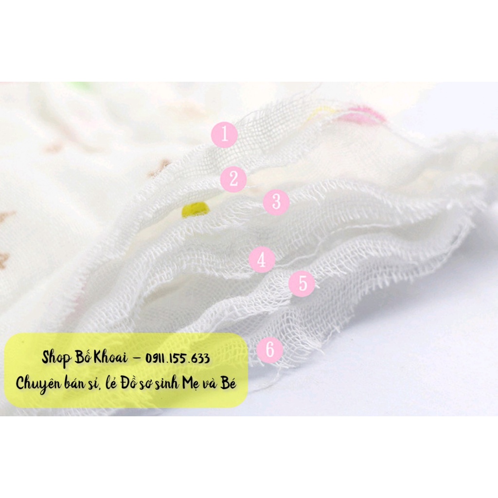 Yếm tam giác xô 6 lớp - Yếm xô Organic cho bé - Bố Khoai Store