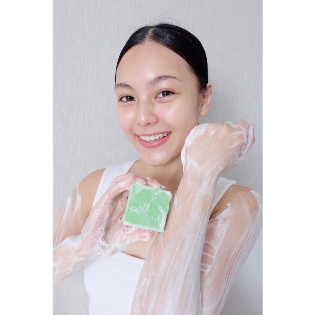 Xà phòng trắng da giảm mụn AMMU Thái Lan  [Acne Apple Soap] 65g, trắng da tự nhiên với alpha arbutin và glulathione