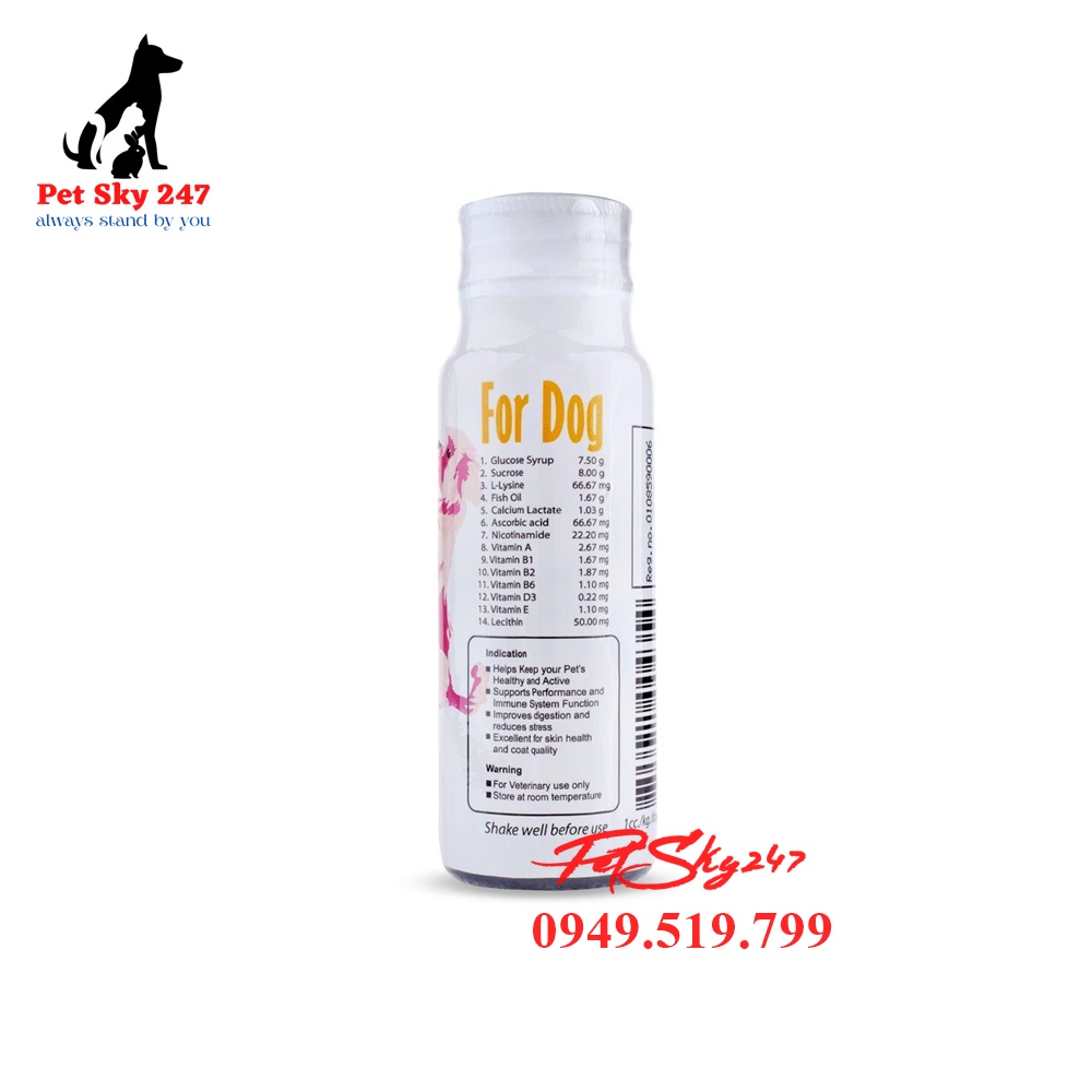 Thực Phẩm Chức Năng Immu Vite Tăng Hệ Miễn Dịch Và Da Lông Trên Chó, Mèo Chai 50ml