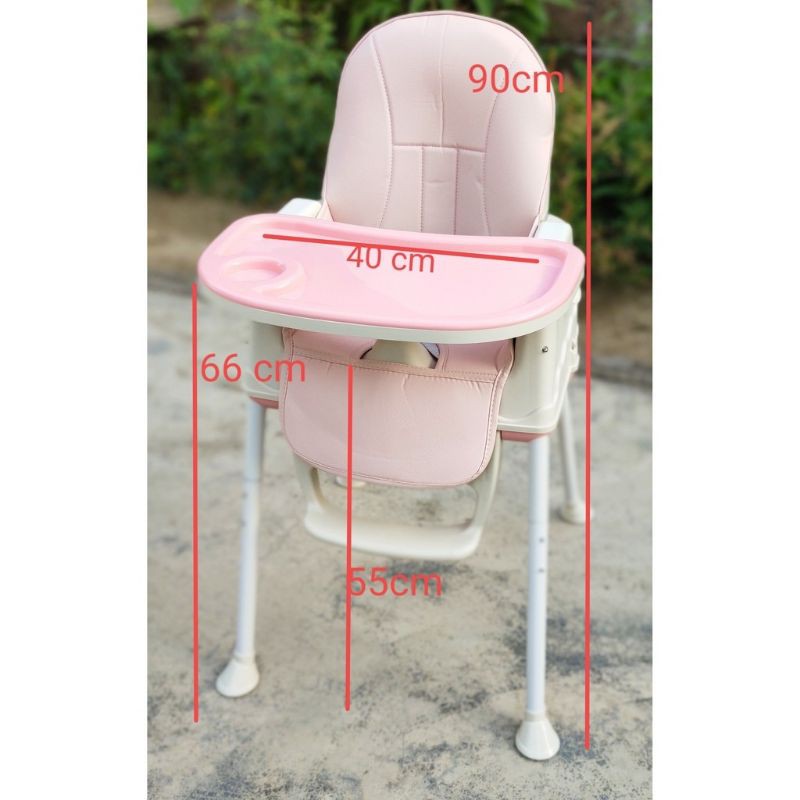 (HCM+FREESHIP) Ghế ăn dặm Hanbei chính hãng, 3 nấc điều chỉnh độ cao, 4 chức năng, full phụ kiện