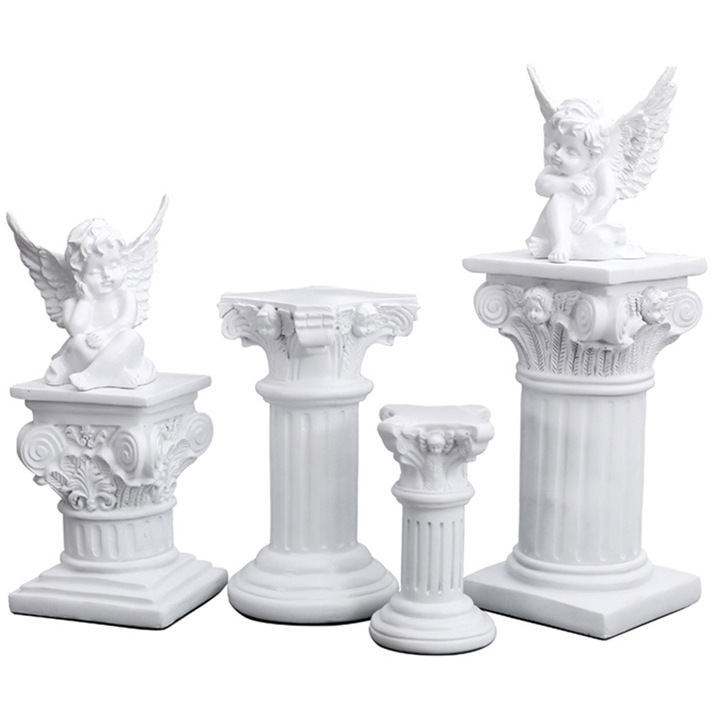 Chân đỡ bằng nhựa resin hình dạng cột trụ trang trí bữa tiệc/phòng khách/nhà cửa phong cách la mã