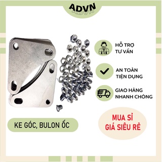 Combo 10 con bulon Ốc, ke góc bắt kệ sắt V lỗ đa năng